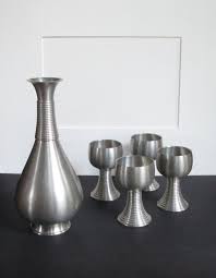 Introduction to royal selangor visitor centre. Royal Selangor Pewter Decanter And Four Goblets Midcentury Vintage Satin Finish Royal Selangor Vintage Housewares Selangor