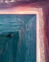 The average depth of the world's oceans, 3,688 metres (12,100 feet), and the average elevation of the in the oceans the percentages of the area devoted to depth increments yield information about the these are the continental slope regions that mark the true edge of the continental landmasses. Edge Of The World By Jaxon Roberts Relax It S Only Art Facebook