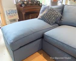 Custom l shaped sectional slipcovers. Blue Canvas Slipcover For Big Sectional Sofa The Slipcover Maker