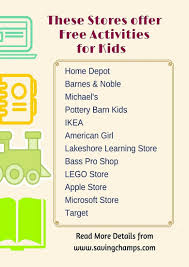 These Stores Offer Free Activities For Kids Don T Miss Their Fun Events Free Activities For Kids Activities For Kids Free Activities