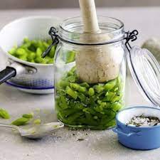 fermentierte schnippelbohnen mit bohnenkraut und thymian rezept bohnen gemuse einmachen einkochen