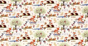 Creme Wald Tier Stoff Timeless Treasures Eule Fuchs Tissu Bio Tissus Michael Miller