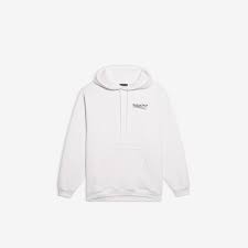 The balenciaga's hoodies are a little bit pricey so a lot of people can't afford it so they buy the the material of the real balenciaga rainbow hoodie is 100% cotton and composition is 100% polyester. Political Campaign Hoodie Fur Herren In Weiss Balenciaga De