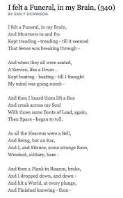 I Felt A Funeral In My Brain Emily Dickinson Brain Dickinson Emily Felt Funeral Dickinson Poems Poetry Words Emily Dickinson Poems