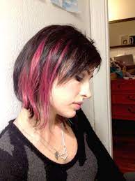Pink And Black Hairstyles For Short Hair Pink Hair Blackberry Hair Colour Short Hair Color