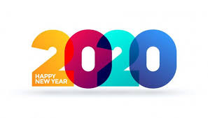 Gelukkig Nieuwjaar 2020 Logo Tekstontwerp Ontwerpsjabloon Kaart Banner Flyer Web Poster Gradient Levendige Kleurrijke Glanzende Kleuren Op Witte Achtergr In 2020 Happy New Year Images Happy New Year 2020 Happy New Year Sms