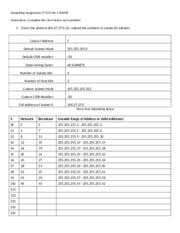 Cisco Homework 2 First Subnetting Assignment Ccna 1 Yeater