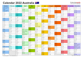 2022 calendar in printable format with. Australia Calendar 2022 Free Printable Word Templates