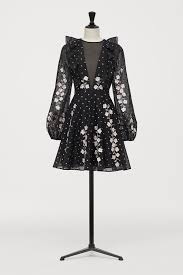 Dress With Embroidery Black Ladies H M Us In 2020 Shop Short Dresses Stylish Short Dresses Women Dress Online