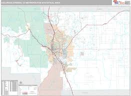 Users can easily view the boundaries of each zip code and the state as a whole. Colorado Springs Co Metro Area Zip Code Wall Map Premium Style By Marketmaps
