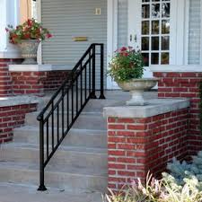 Custom exterior iron railings custom fabricated stair railings on the front and/or back steps to enter your home or office, especially necessary for people who have difficulty going up and down slippery stairs, not only provide functional safety, but also add an inviting decorative accent. Wrought Iron Railings Porch Ideas Photos Houzz