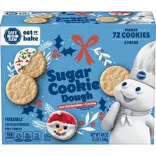 Heat, place, and bake for delicious cookies in minutes. Pillsbury Sugar Cookie Dough 3 Lbs 3 Pk Sam S Club