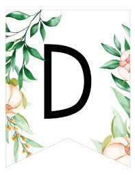 Here are some more printable letter art that you may download for free! Fastest Floral Banner Printable