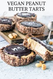 Vegan Peanut Butter Tarts Recipe Vegan Dessert Recipes Butter Tarts Vegan Desserts