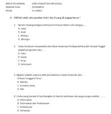 Pemetaan kd kurikulum 2013 kelas 6 semester 2 revisi terbaru. Soal Ips Kelas 5 Sd Semester 2 Beserta Tabel Dan Kisi Kisi Wali Kelas