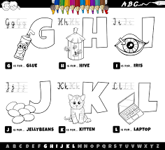 Russian alphabet with cartoon pictures and titles for children education. Educational Cartoon Alphabet Set Coloring Book Download Free Vectors Clipart Graphics Vector Art