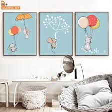 Amazon com boluo cute baby animals wall art painting framed. 18 Wall Painting Ideas For Your Child S Bedroom