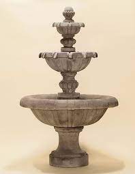 Our craftsman use acid stain formulas to bring our water fountains to life with unique colors like this. Jardin 3 Tier Outdoor Concrete Water Fountain Short 1181nn Garden Fountains Garden Fountains Garden Ornaments Stone Garden Fountains