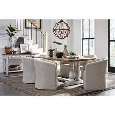 Wrap slipcovered seats around the entire table or replace half of the seating with a dining bench. Modern Slipcover Chair Off 66