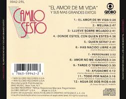 Caratula Trasera De Camilo Sesto El Amor De Mi Vida Y Sus Mas Grandes Exitos Portada Camilo Sesto Camilo Amor De Mi Vida