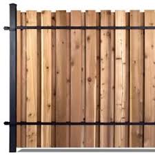 Slipfence 6 Ft X 8 Ft Black Aluminum Middle Post Fence Panel Kit With 9 Ft Post Tsf Mpk09 The Home Depot Wooden Fence Panels Fence Panels Fence Design
