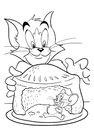 Thus the circle is complete, and one who pursues the mouse is also pursued! Coloring Pages Tom Jerry Eating Cake Coloring Page