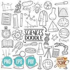 Science Doodle Vector Icons Laboratory Study Chemistry Etsy In 2020 Science Doodles Line Art Design Doodle Icon