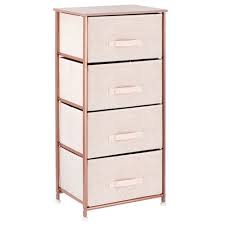 The dresser drawers have undermount soft closing drawer glides and english dovetail construction. Mdesign Vertical Dresser Storage Tower With 4 Drawers Light Pink Rose Gold Target