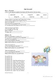 Lyrics © original writer and publisher. Making Our World A Better Place English Esl Worksheets For Distance Learning And Physical Classrooms