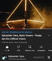Enamorado locamente de una chica que hoy extraño y no tenerte me hace daño seríamo' la pareja del año cuánto te extraño sin condición me enamoré precisamente de una chica que no es mía y mis amigos lo sabían y a mí todo el mundo me. Sebastian Yatra Charts On Twitter Pareja Del Ano Sebastianyatra X Myketowerspr Ya Cuenta Con 70 Millones De Reproducciones En Youtube