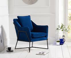 Find the best accent chairs at the best, lowest prices here at appliancesconnection.com! Lara Blue Velvet Accent Chair With Black Legs