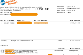 Terkait pelaksanaan pekerjaan jasa _____, mohon agar dapat dilakukan pembayaran biaya jasa sebagai berikut: Download Contoh Surat Invoice Penagihan Pictures