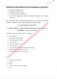 Dan contoh surat lamaran kerja yang baik dan benar. Lowongan Kerja Pt Axa Financial Indonesia Juli 2017 Www Infokantorpos Com