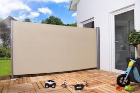 Seitenmarkise Ausziehbar Empasa Ausgezogen Farbe Creme Windschutz Balkon Windschutz Markise