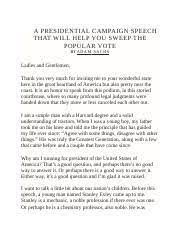 Nus commencement dinner 2018 speech. Campaign Speeches Samples Docx A Presidential Campaign Speech That Will Help You Sweep The Popular Vote By A D A M S A C H S Ladies And Gentlemen Course Hero