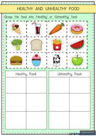 healthy and unhealthy food online activity for 1 you can do the exerc healthy food activities for preschool healthy and unhealthy food healthy food activities
