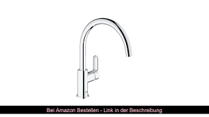 Sie stehen für hochwertige armaturen und elegantes design. Grohe Start Edge Kuchenarmatur Einhand Spultischbatterie Hoher Auslauf Mit Mousseur Chrom Youtube