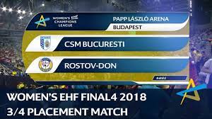 40354, bucuresti, calea piscului 10, sector 4. Csm Bucuresti Vs Rostov Don 3 4 Placement Match Women S Ehf Final4 2018 Youtube