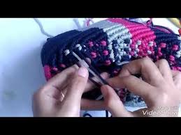 Tutorial Tas Tali Kur Membuat Tutup Tas Dan Menyambungnya Youtube Tas Rajutan Tas Rajut