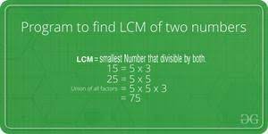 How to calculate string length in c++? Program To Find Lcm Of Two Numbers Geeksforgeeks
