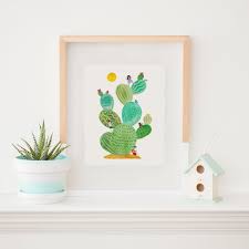 The cactus grew and grew and grew. Cactus World Art Print Art And Soul Creative Co