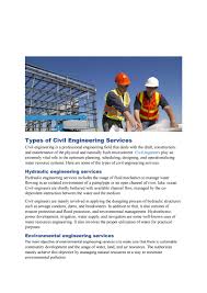 Maybe you would like to learn more about one of these? Types Of Civil Engineering Services By Psd Professional Issuu