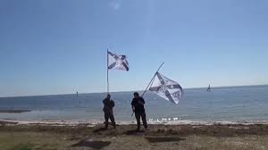 One half of flag painted traditional colors, other half painted with the gadsden flag. The Racists Trying To Exploit The Parkland Shooting The New Yorker