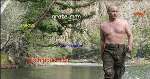 Doge Inspired Putin Meme Such Putin So Meme Wow Warning Shirtless Putin Adviceanimals