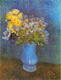 Maybe you would like to learn more about one of these? Vincent Van Gogh Bouquet Of Flowers In A Blue Vase Also Known As Vase Of Lilacs Daisies And Anemones Van Gogh Arte Pinturas De Van Gogh Flores Pintadas