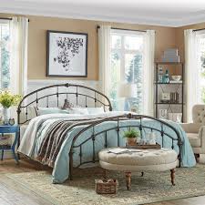 Lacey Round Curved Double Top Arches Victorian Iron King Metal Bed By Inspire Q Classic Metal Beds King Metal Bed Victorian Irons