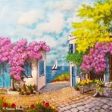 Gunaydin Bodrum Sokaklari Yagliboya Oilpaint Art Artist Painting Boya Beauty Bodrum Tablolar Resim Resimler