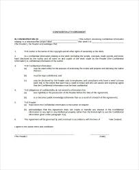 Confidentiality Agreement Templates 13 Free Ms Word Pdf Non Disclosure Agreement Agreement Meeting Agenda Template