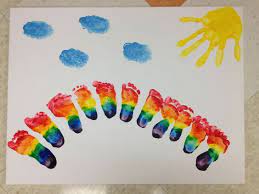 Infant Art Baby Art And Rainbows On Pinterest Baby Art Projects Toddler Art Baby Art