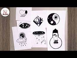 Random small doodles to draw. How To Doodle Small Black Random Drawing With Only Black Marker Youtube